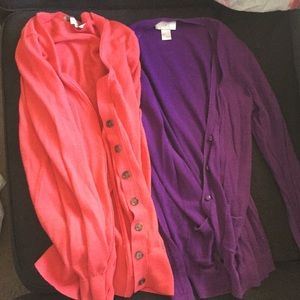 Two loft cardigans